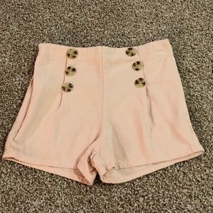 Blush Linen Shorts